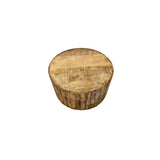 34" Natural Solid Wood Round Bunching Coffee Tables - Homeroots - Flyclothing LLC