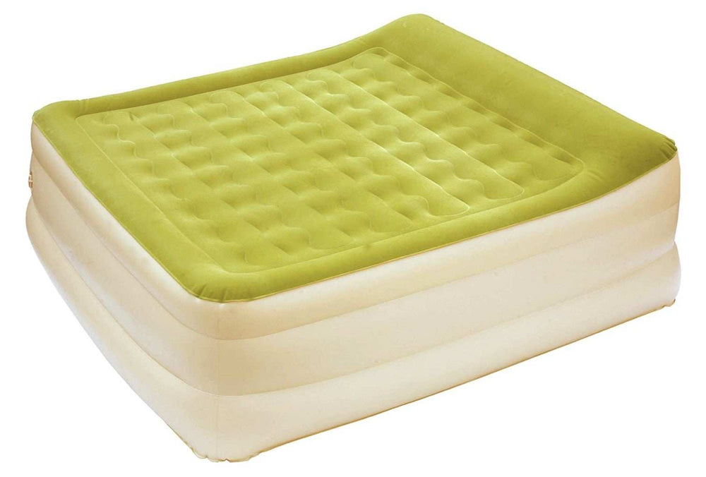 Raised Head Moss Green Inflatable Queen Size Bed Mattress - Homeroots - Flyclothing LLC