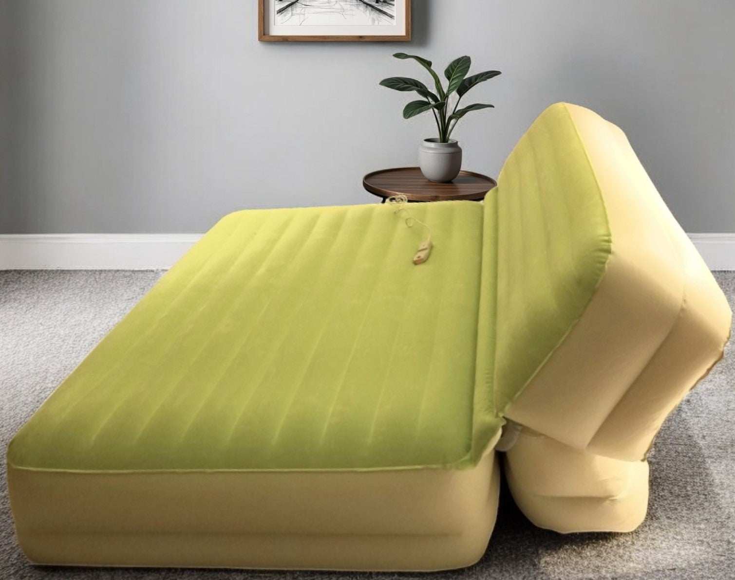 Incline Adjustable Moss Green Inflatable King Size Mattress - Homeroots - Flyclothing LLC