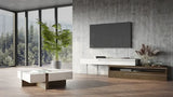 Modern White and Walnut Square Coffee Table with Storage - Homeroots - Flyclothing LLC