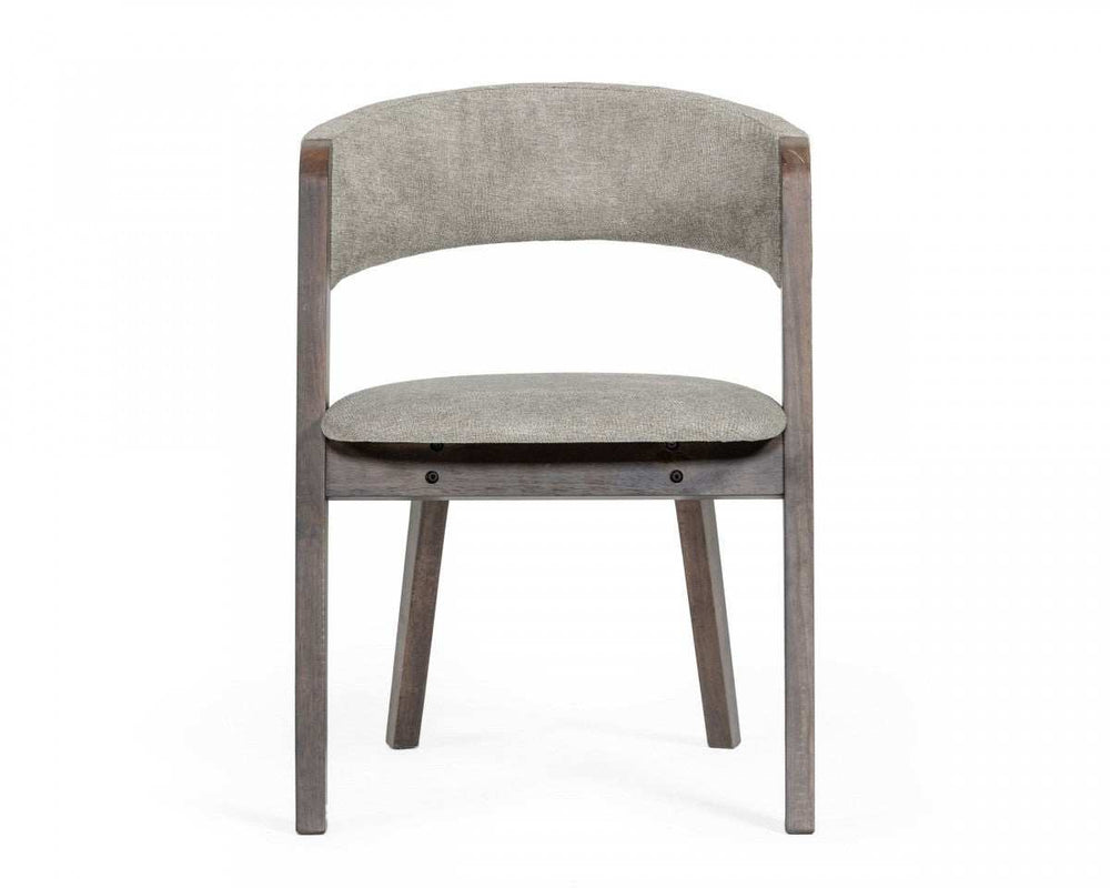 Set of Two Gray Wenge Dining Chairs - Homeroots - Flyclothing LLC