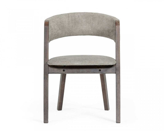 Set of Two Gray Wenge Dining Chairs - Homeroots - Flyclothing LLC
