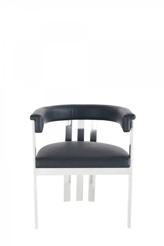 Black Silver Dining Chair - Homeroots - Flyclothing LLC