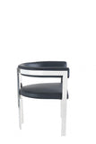 Black Silver Dining Chair - Homeroots