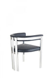 Black Silver Dining Chair - Homeroots