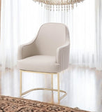 Gray Gold Modern Dining Chair - Homeroots