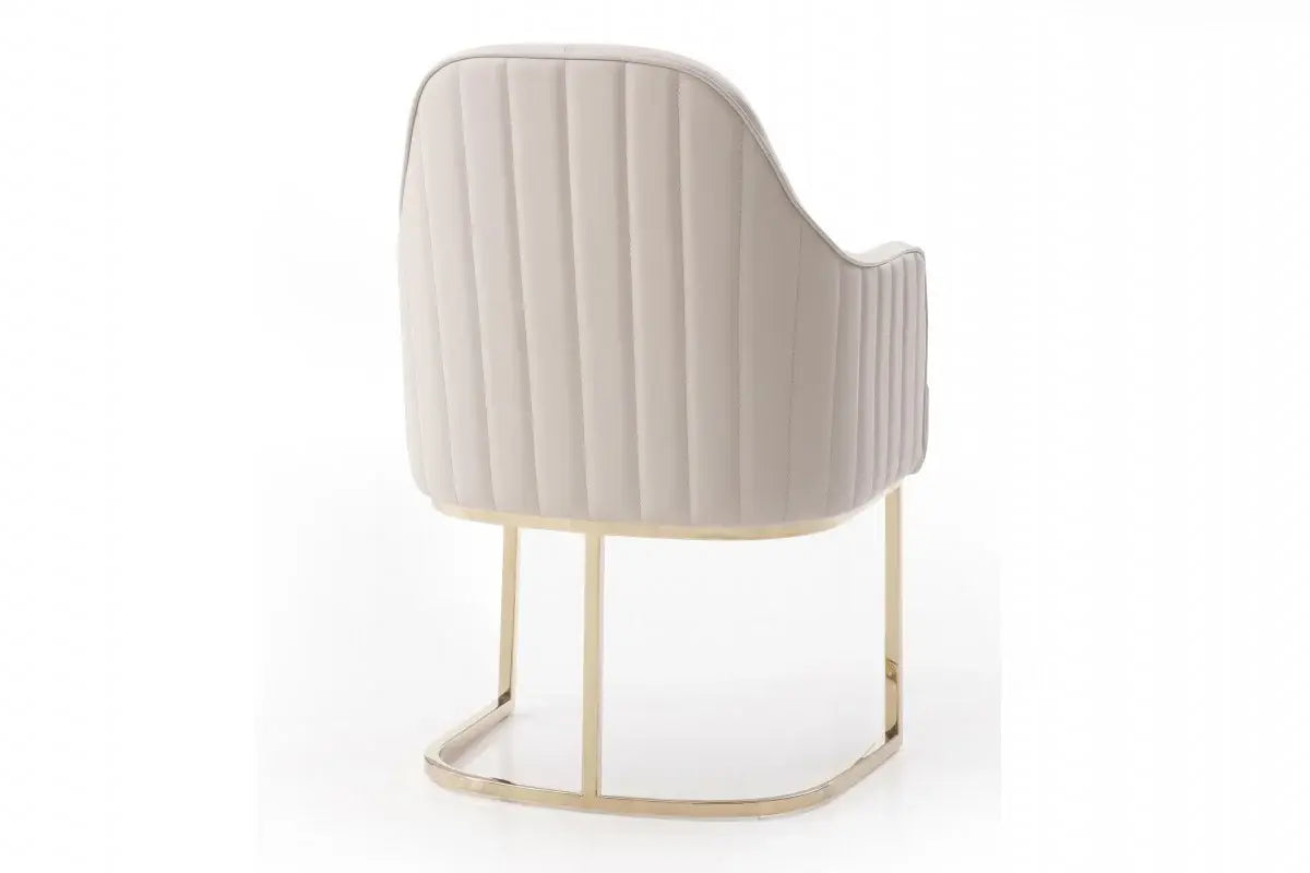 Gray Gold Modern Dining Chair - Homeroots - Flyclothing LLC
