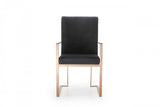Black Rosegold Velvet Dining Chair - Homeroots