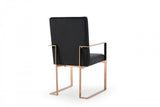 Black Rosegold Velvet Dining Chair - Homeroots