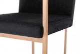 Black Rosegold Velvet Dining Chair - Homeroots - Flyclothing LLC