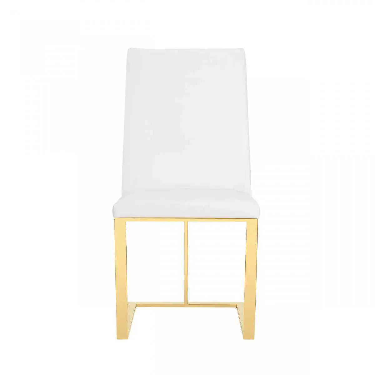 White Gold Contemporary Dining Chair - Homeroots - Flyclothing LLC
