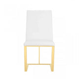 White Gold Contemporary Dining Chair - Homeroots - Flyclothing LLC