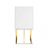 White Gold Contemporary Dining Chair - Homeroots - Flyclothing LLC