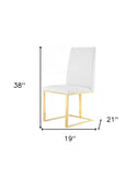 White Gold Contemporary Dining Chair - Homeroots - Flyclothing LLC