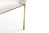 White Geo Velvet and Brushed Brass Velvet Dining Chair - Homeroots - Flyclothing LLC