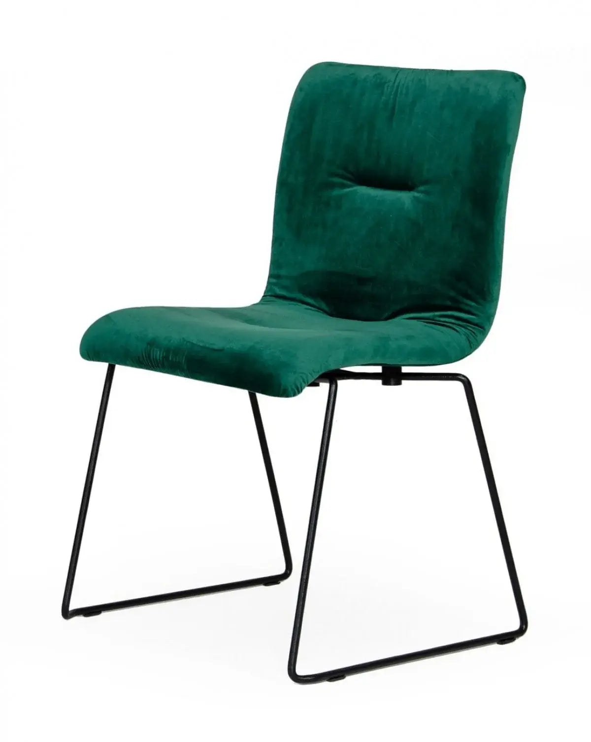 Set of Two Emerald Green Velvet Dining Chairs - Homeroots - Flyclothing LLC