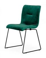 Set of Two Emerald Green Velvet Dining Chairs - Homeroots - Flyclothing LLC