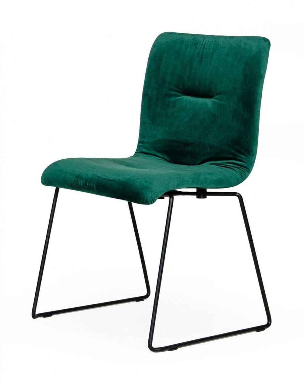 Set of Two Emerald Green Velvet Dining Chairs - Homeroots - Flyclothing LLC