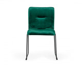 Set of Two Emerald Green Velvet Dining Chairs - Homeroots - Flyclothing LLC
