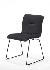 Set of Two Dark Gray Velvet Dining Chairs - Homeroots - Flyclothing LLC