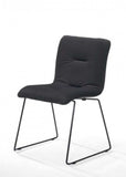 Set of Two Dark Gray Velvet Dining Chairs - Homeroots - Flyclothing LLC