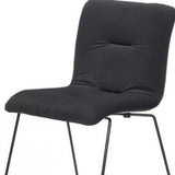 Set of Two Dark Gray Velvet Dining Chairs - Homeroots - Flyclothing LLC