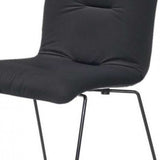 Set of Two Dark Gray Velvet Dining Chairs - Homeroots - Flyclothing LLC