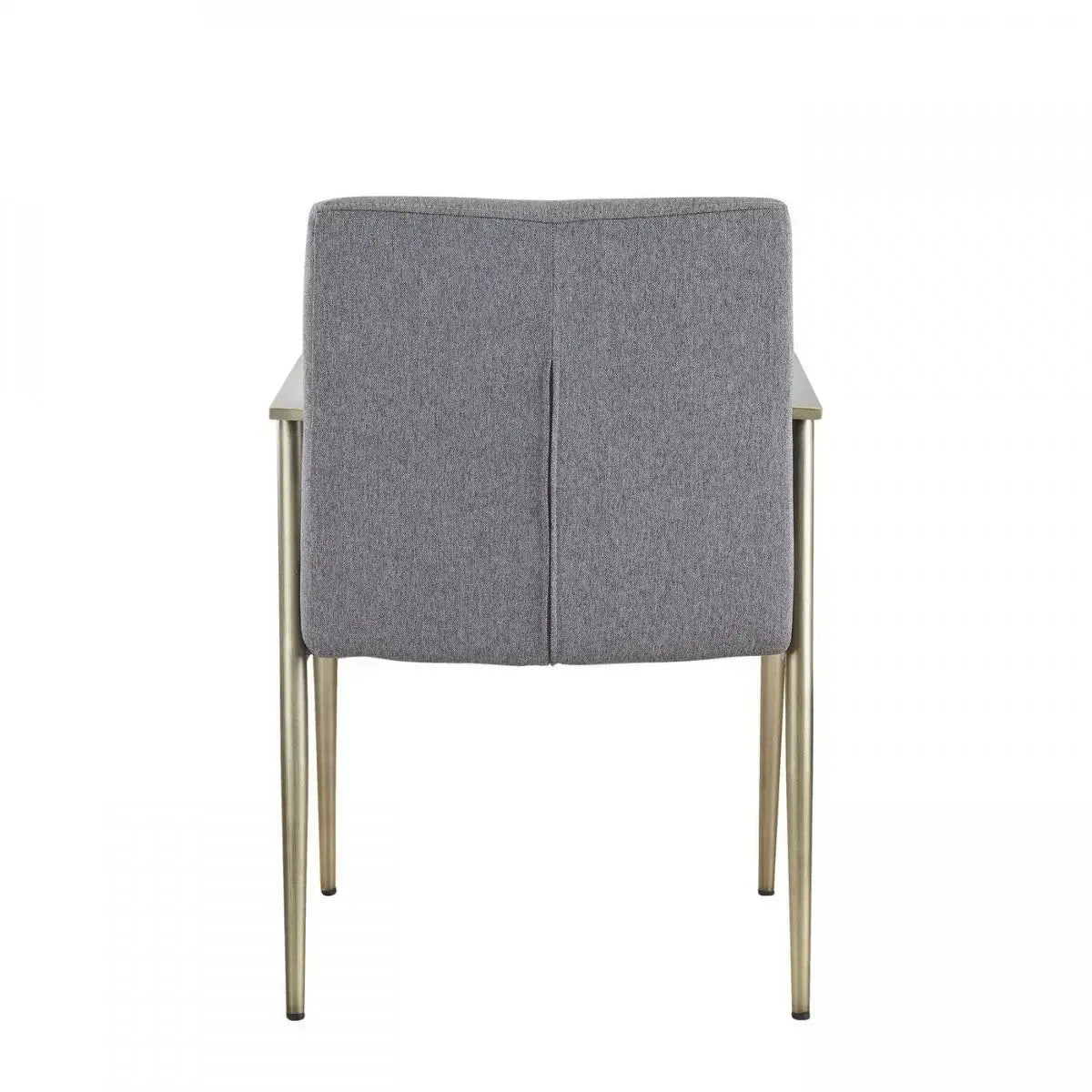 Gray Antique Brass Contemporary Dining Chair - Homeroots - Flyclothing LLC