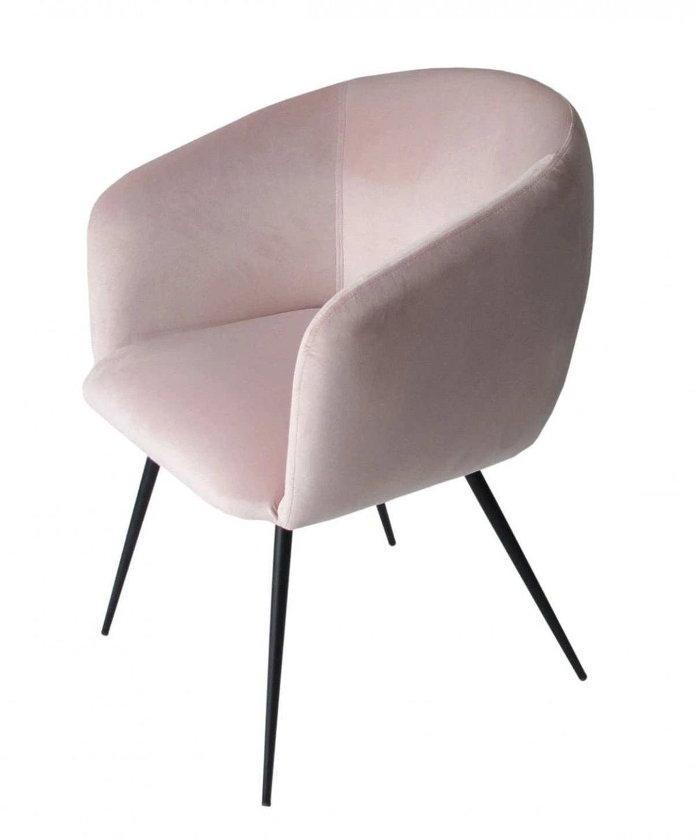 Pink Velvet Modern Dining Chair - Homeroots - Flyclothing LLC
