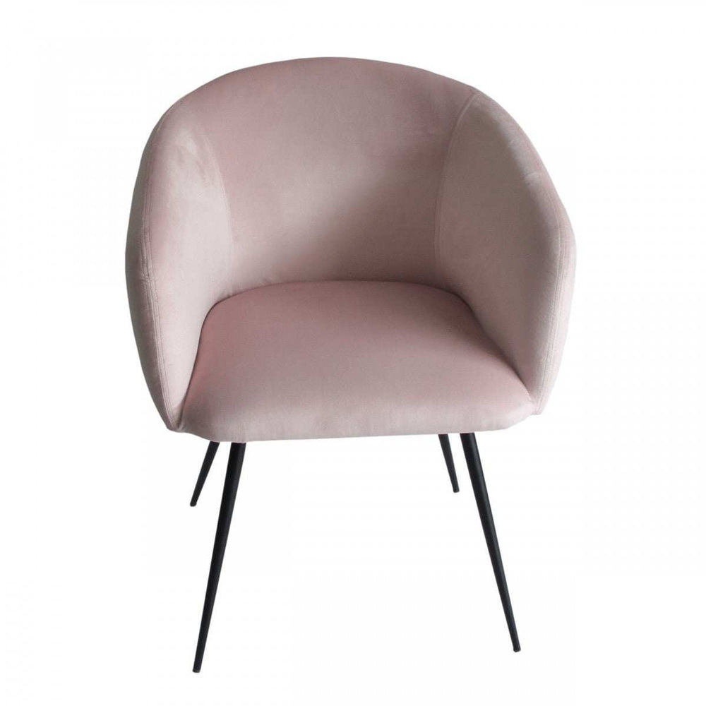 Pink Velvet Modern Dining Chair - Homeroots - Flyclothing LLC