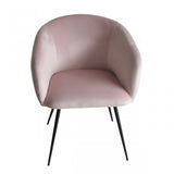 Pink Velvet Modern Dining Chair - Homeroots