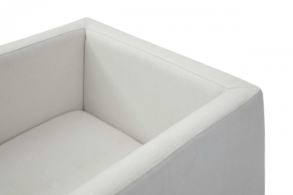 White Antique Velvet Brass Dining Chair - Homeroots - Flyclothing LLC