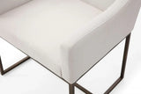 Beige Velvet Antique Brass Dining Chair - Homeroots - Flyclothing LLC