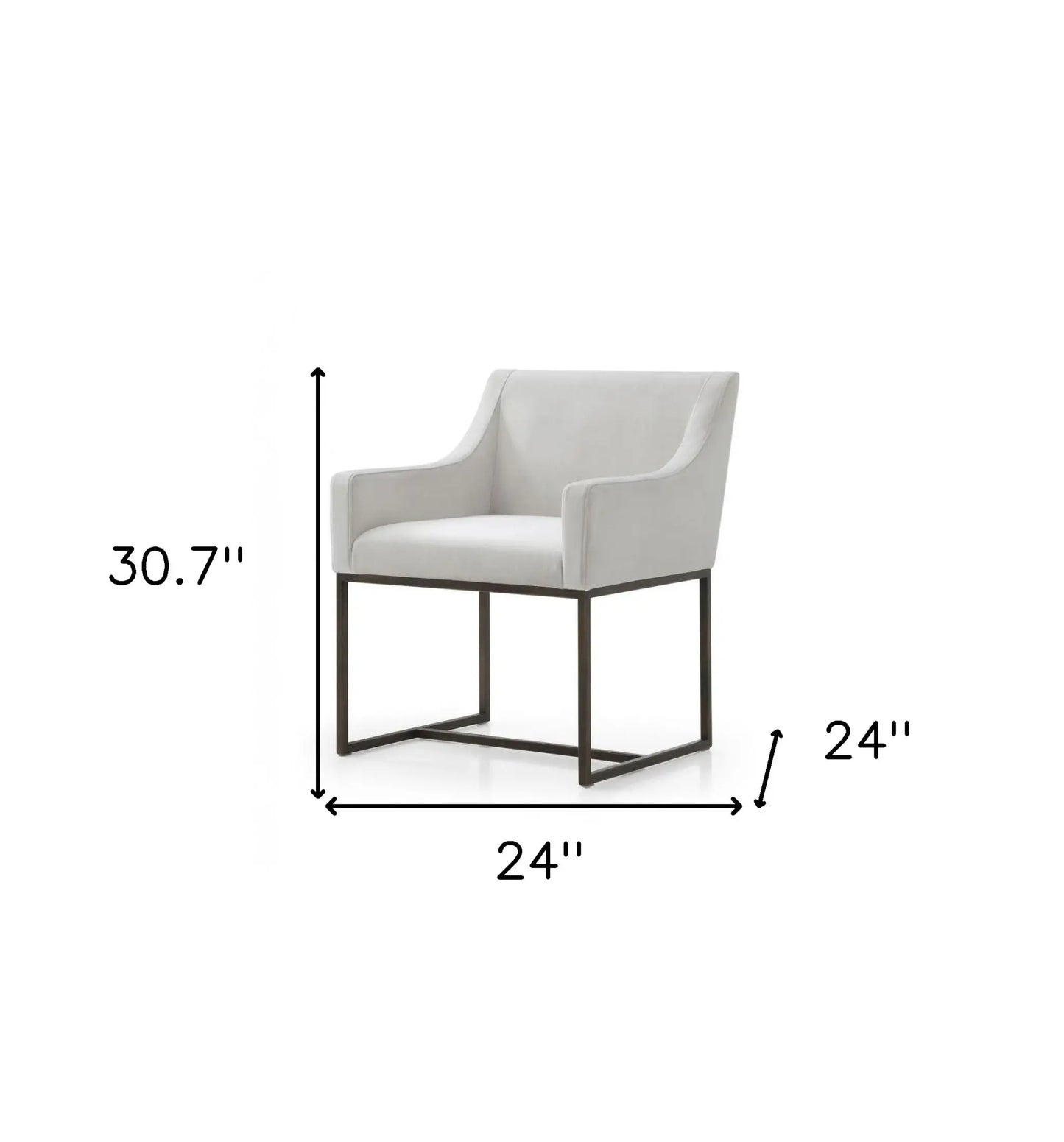 Beige Velvet Antique Brass Dining Chair - Homeroots - Flyclothing LLC