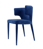 Blue Velvet Wrapped Dining Chair - Homeroots