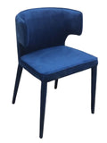 Blue Velvet Wrapped Dining Chair - Homeroots