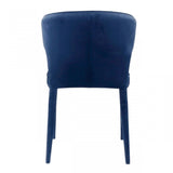 Blue Velvet Wrapped Dining Chair - Homeroots