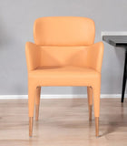 Peach Rosegold Dining Chair - Homeroots