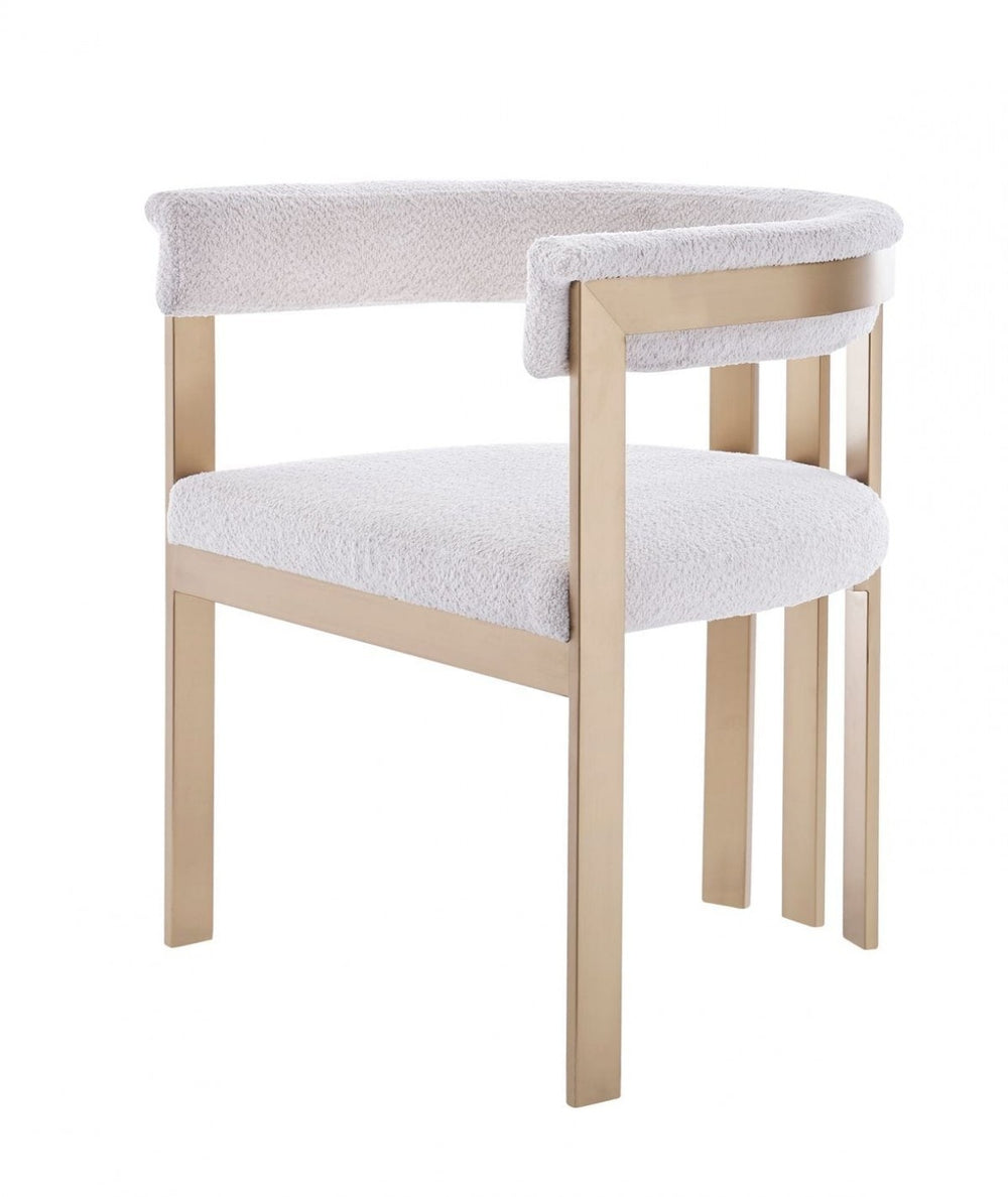 Beige Gold Dining Chair - Homeroots