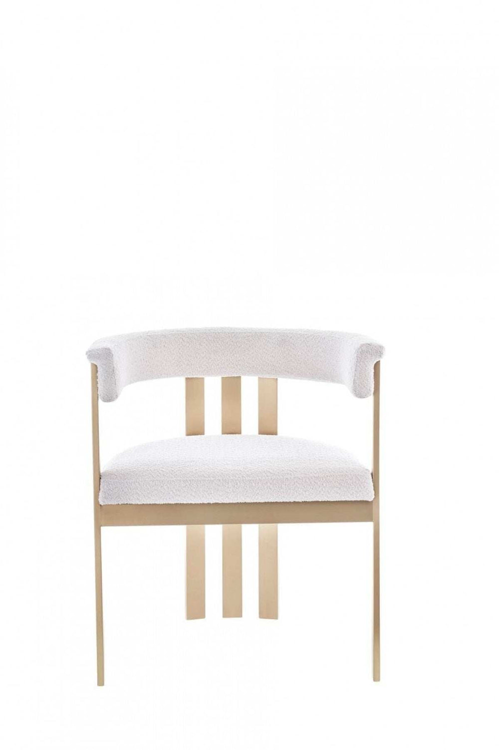 Beige Gold Dining Chair - Homeroots - Flyclothing LLC