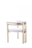 Beige Gold Dining Chair - Homeroots