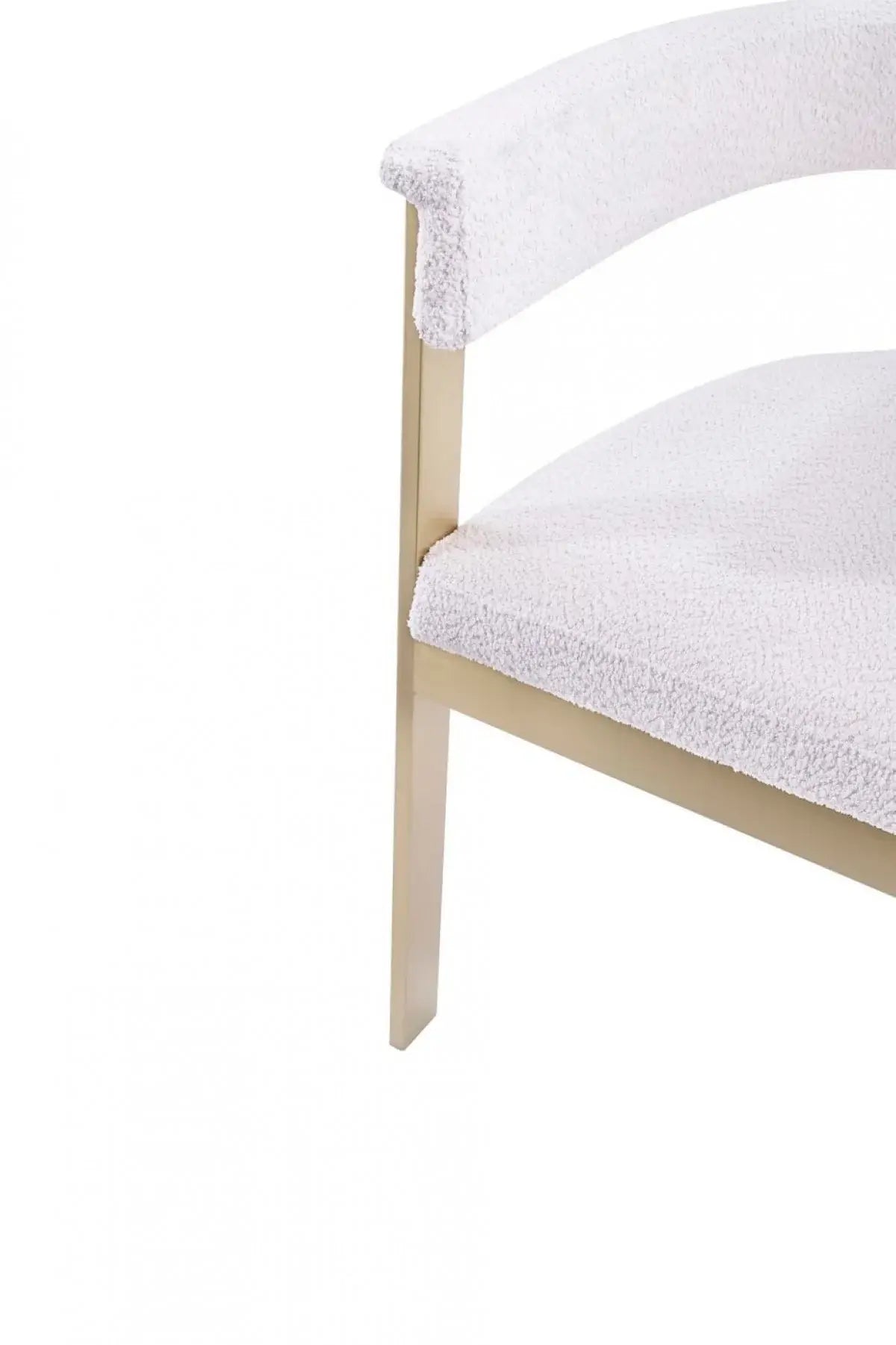 Beige Gold Dining Chair - Homeroots - Flyclothing LLC
