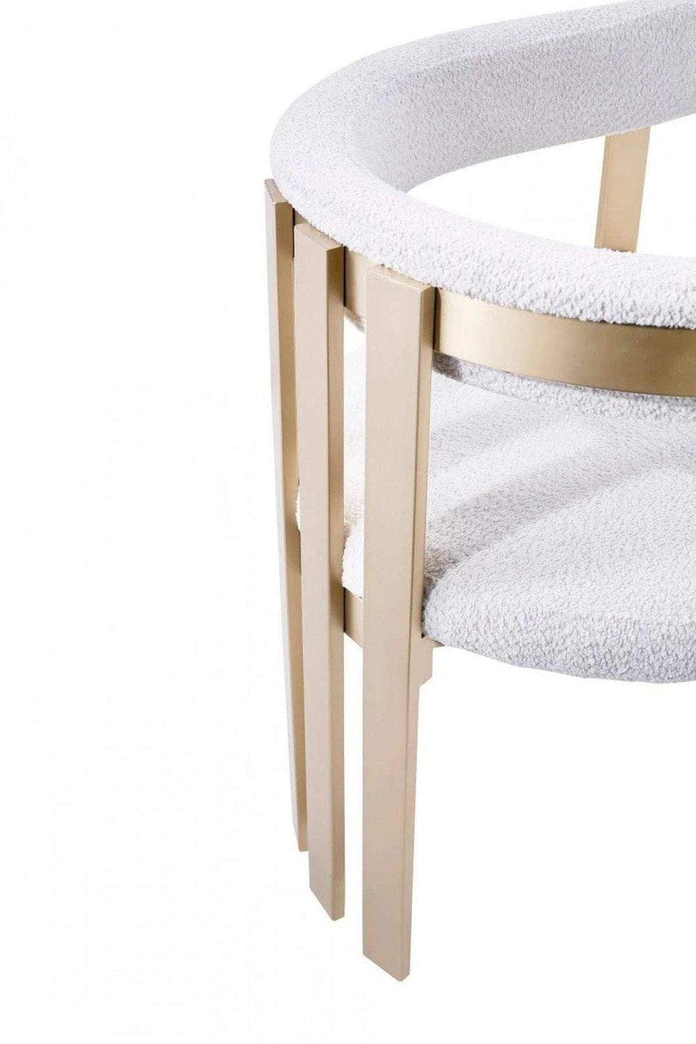Beige Gold Dining Chair - Homeroots - Flyclothing LLC