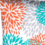 17" White Gray and Teal Floral Indoor Outdoor Throw Pillow Cover - Homeroots