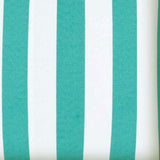 17" Turquoise and White Striped Indoor Outdoor Throw Pillow Cover - Homeroots