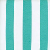 17" Turquoise and White Striped Indoor Outdoor Throw Pillow Cover - Homeroots