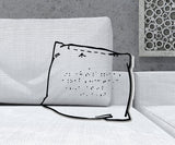 17" X 17" Navy Blue And White Zippered Damask Throw Indoor Outdoor Pillow Cover - Homeroots