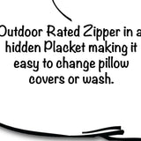 17" X 17" Taupe And Taupe Zippered Solid Color Throw Indoor Outdoor Pillow Cover - Homeroots