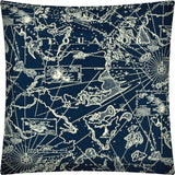 17" X 17" Navy Blue Zippered Indoor Outdoor Throw Pillow Cover - Homeroots