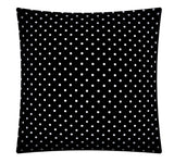 17" Black and White Polka Dot Indoor Outdoor Throw Pillow Cover - Homeroots